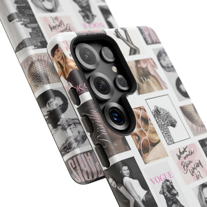 Fashion Collage Phone Case — Pink Vogue Magazine Aesthetic Tough Case