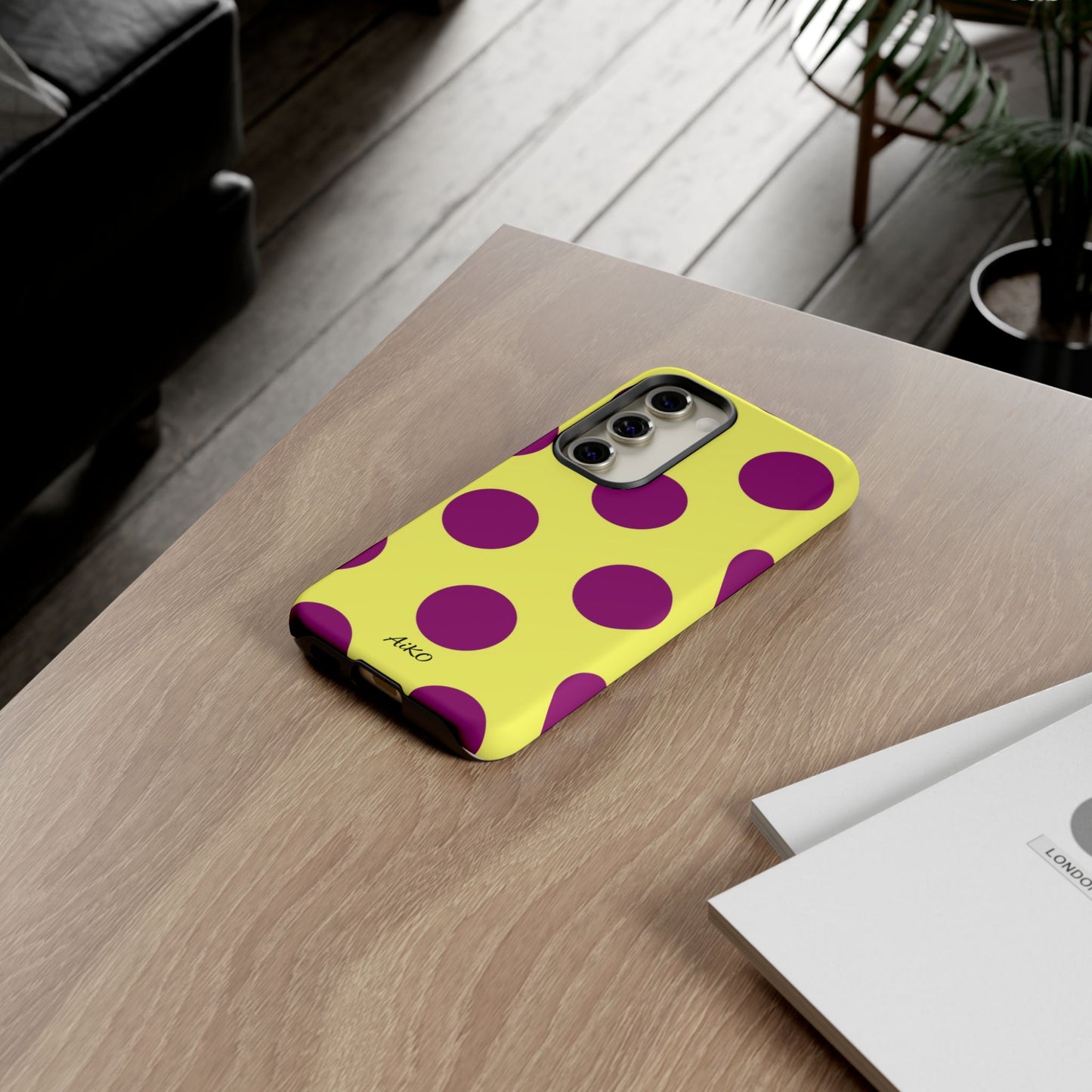 Polka Dots (Yellow & Purple)