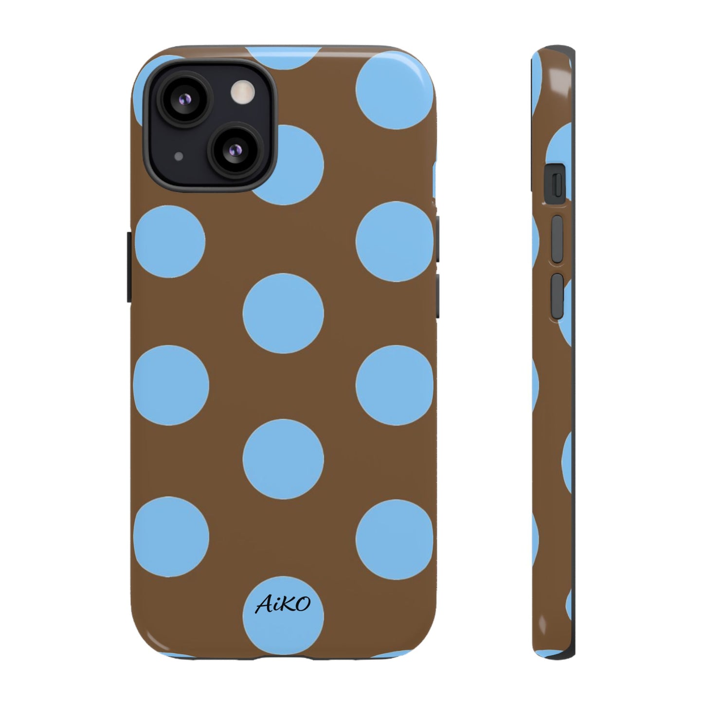 Polka Dots (Blue & Brown)