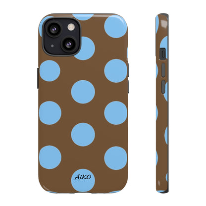 Polka Dots (Blue & Brown)