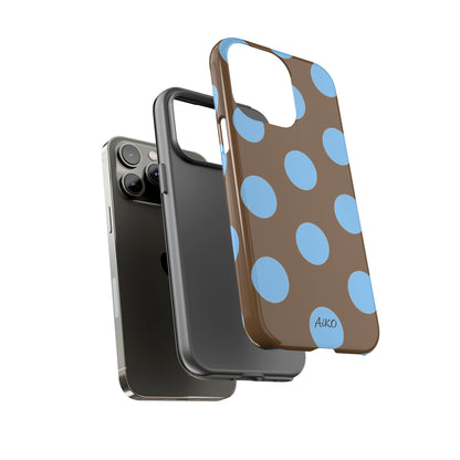 Polka Dots (Blue & Brown)