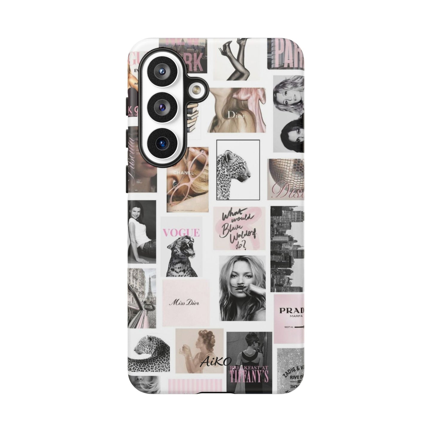 Fashion Collage Phone Case — Pink Vogue Magazine Aesthetic Tough Case
