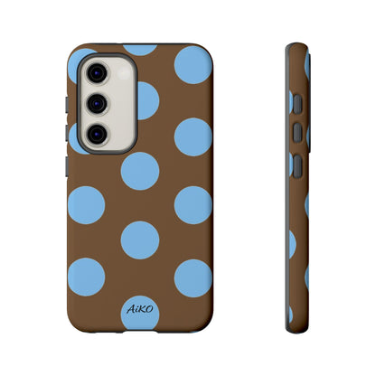 Polka Dots (Blue & Brown)