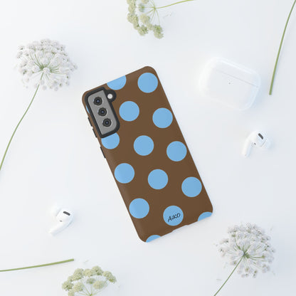 Polka Dots (Blue & Brown)