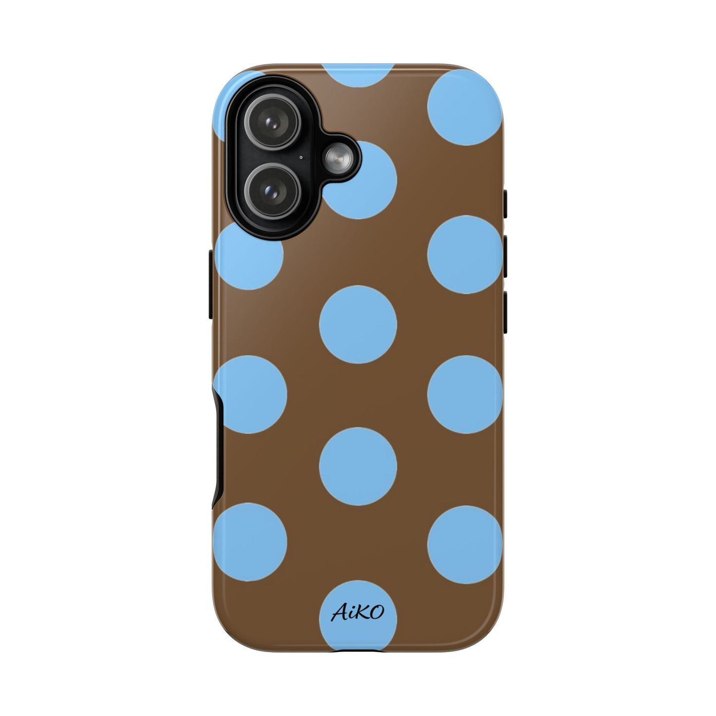 Polka Dots (Blue & Brown)