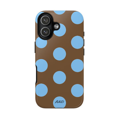 Polka Dots (Blue & Brown)