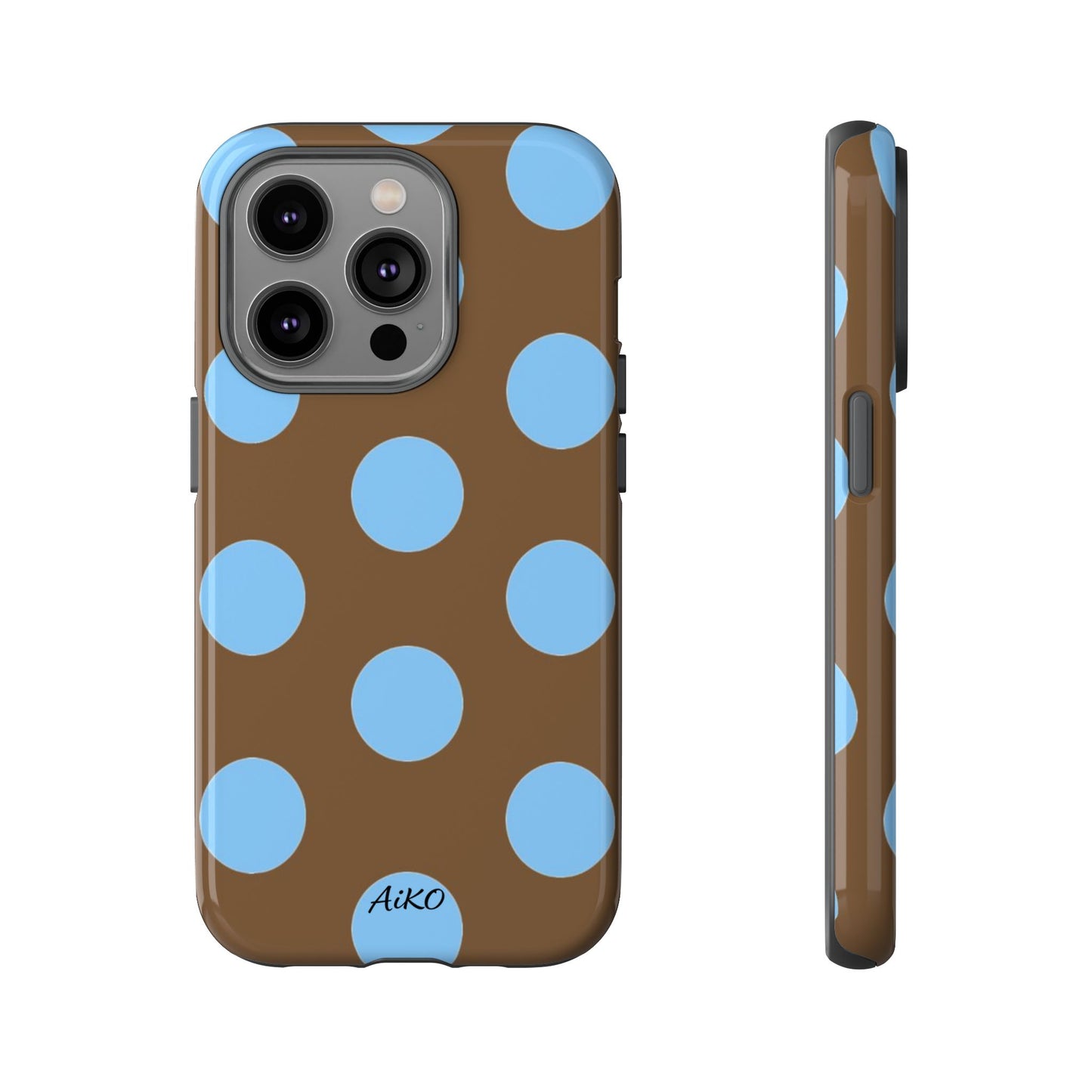 Polka Dots (Blue & Brown)