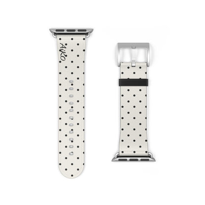 Polka Dot ( White and Black) Apple Watch Band