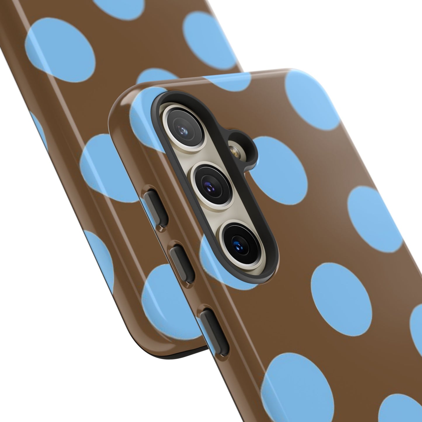 Polka Dots (Blue & Brown)