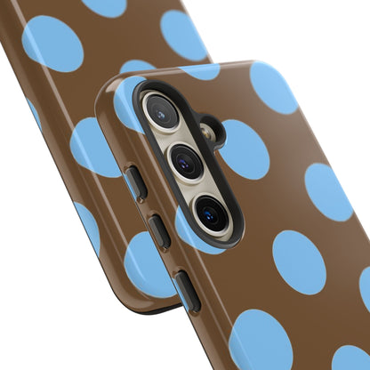 Polka Dots (Blue & Brown)