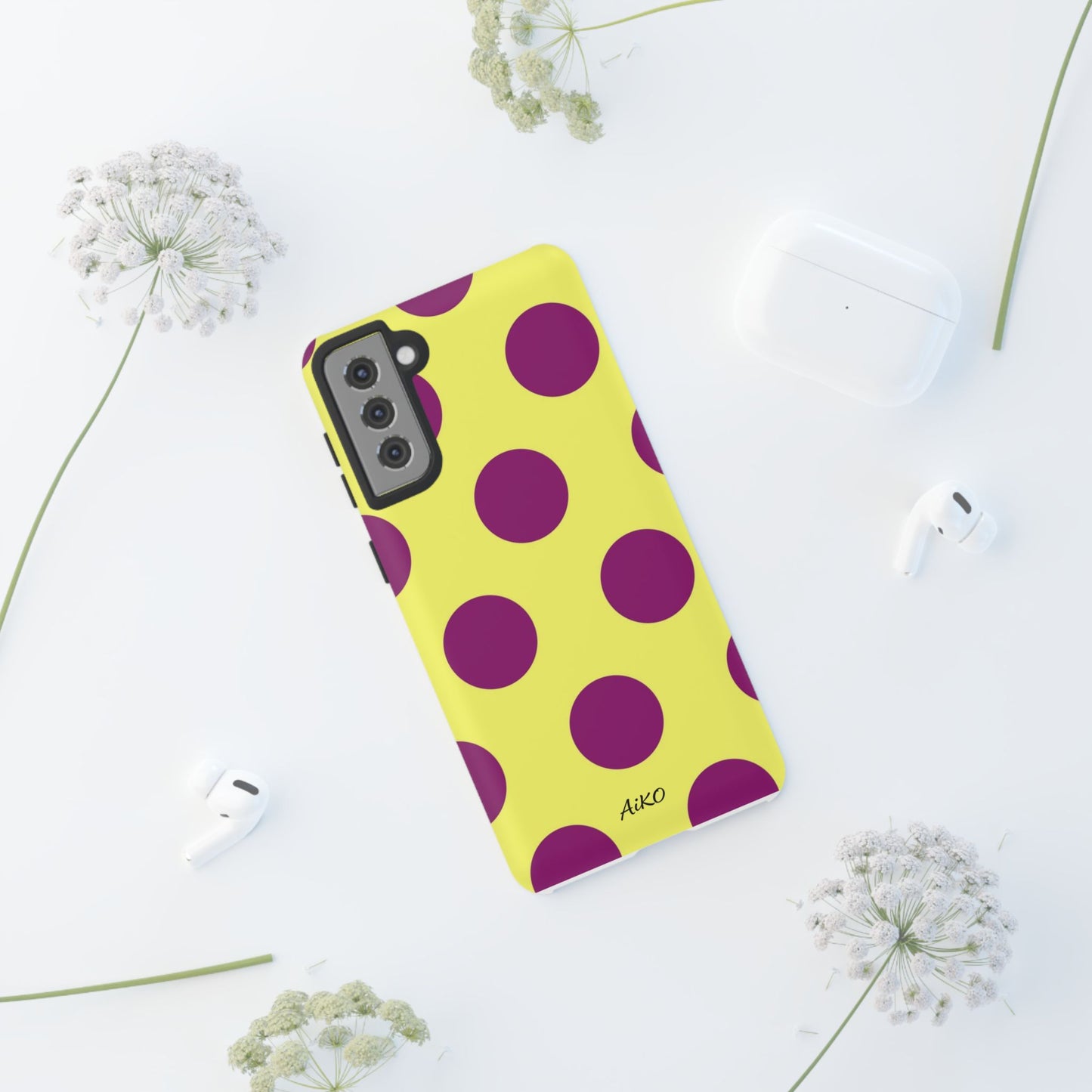Polka Dots (Yellow & Purple)