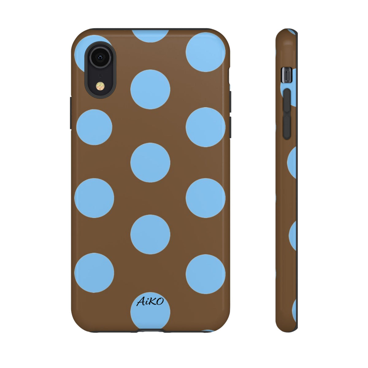 Polka Dots (Blue & Brown)