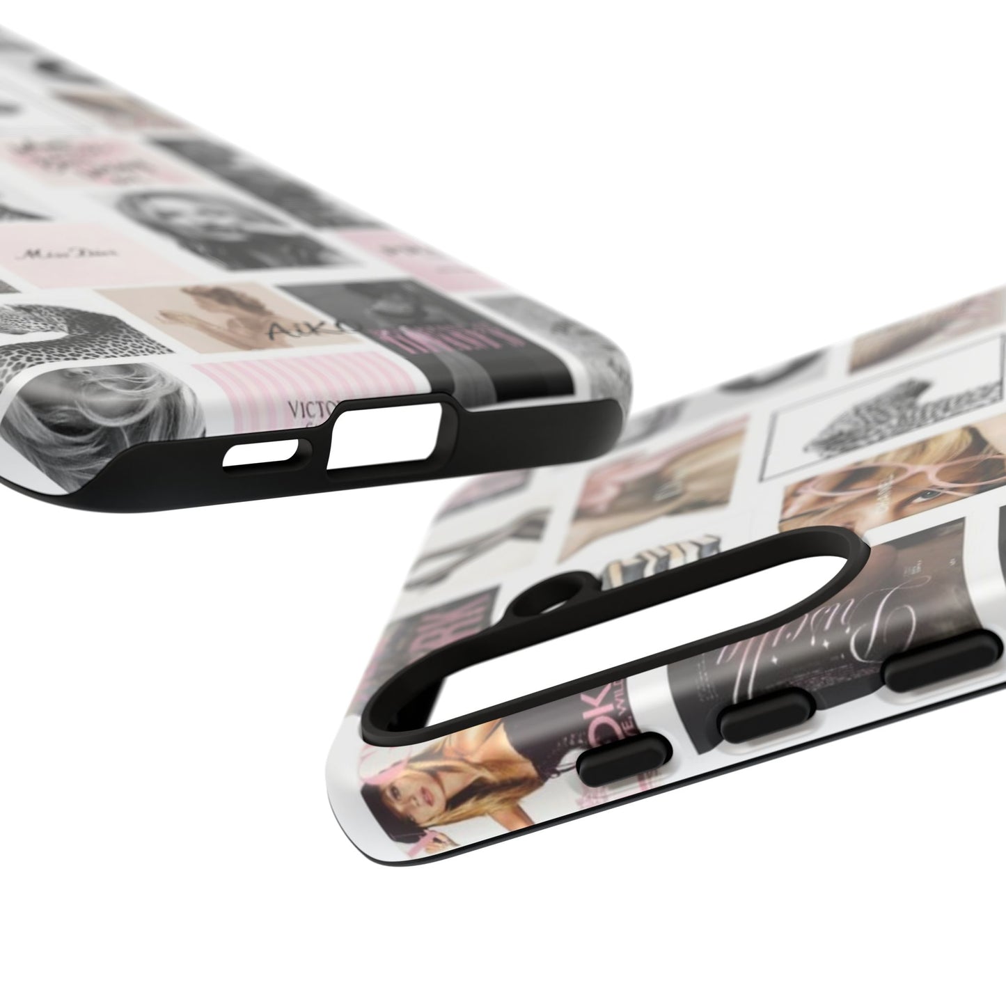 Fashion Collage Phone Case — Pink Vogue Magazine Aesthetic Tough Case