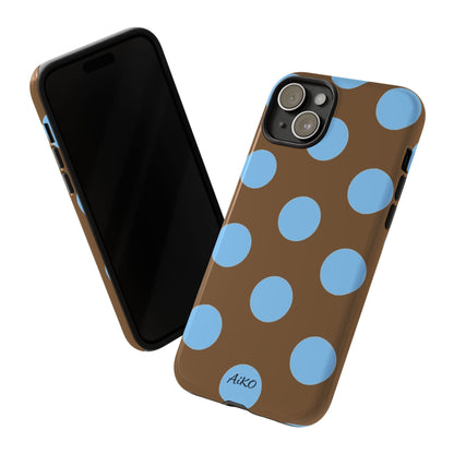 Polka Dots (Blue & Brown)