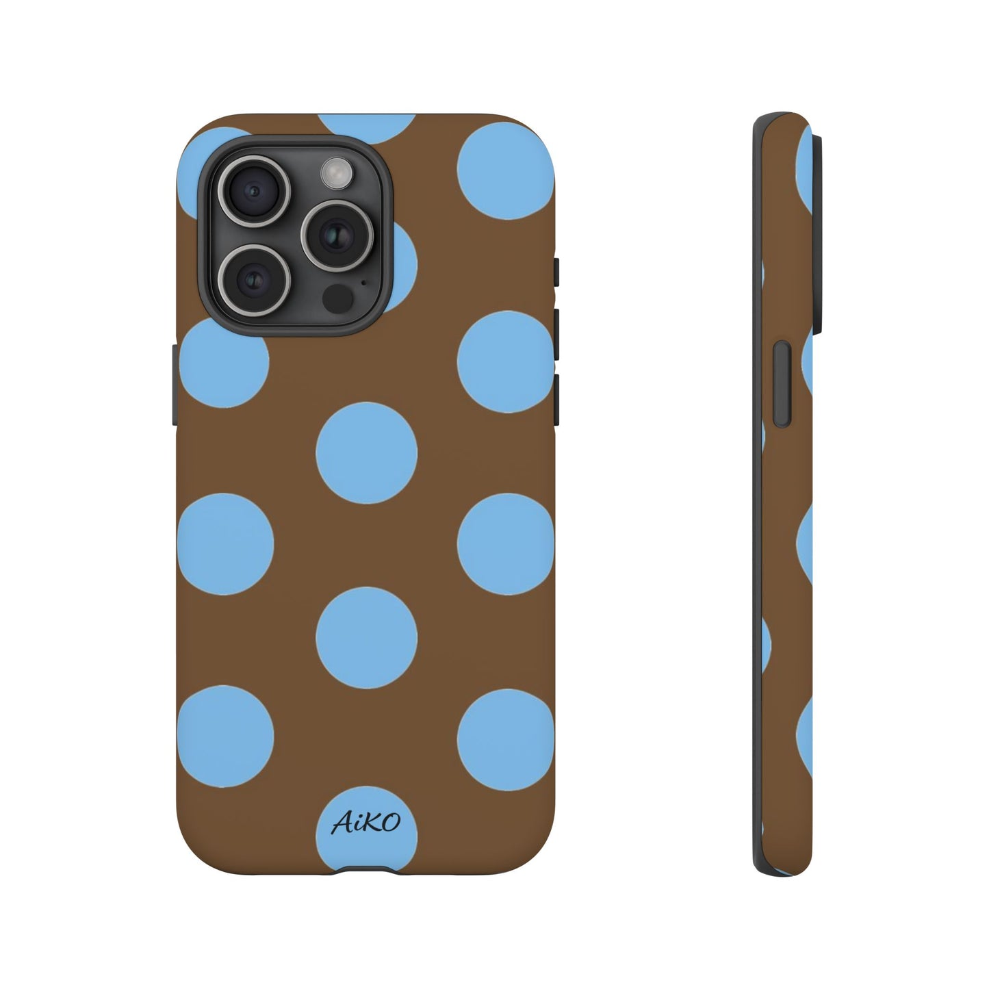 Polka Dots (Blue & Brown)