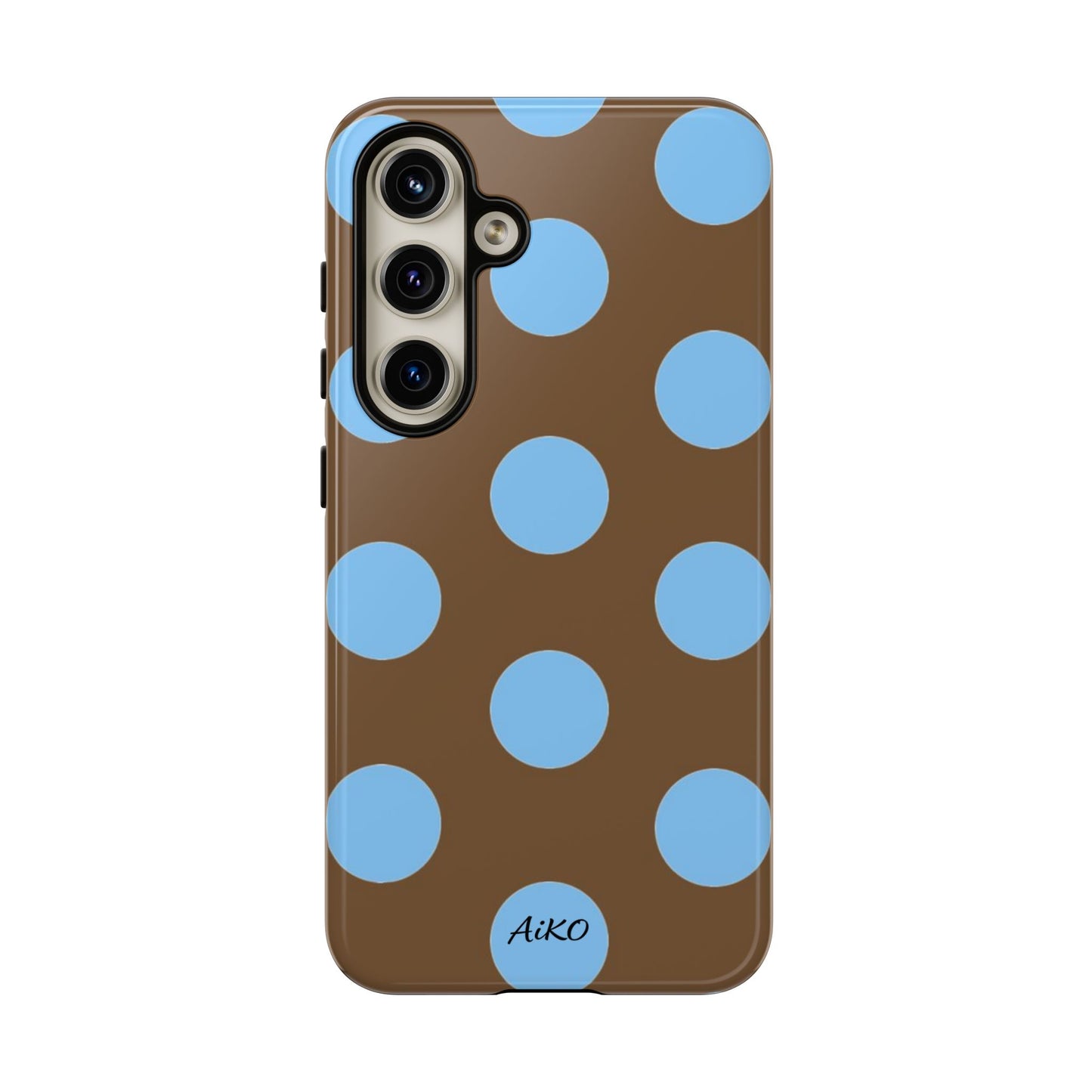 Polka Dots (Blue & Brown)