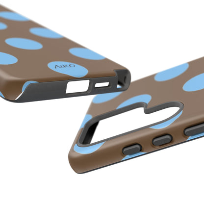Polka Dots (Blue & Brown)
