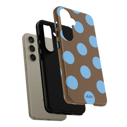 Polka Dots (Blue & Brown)