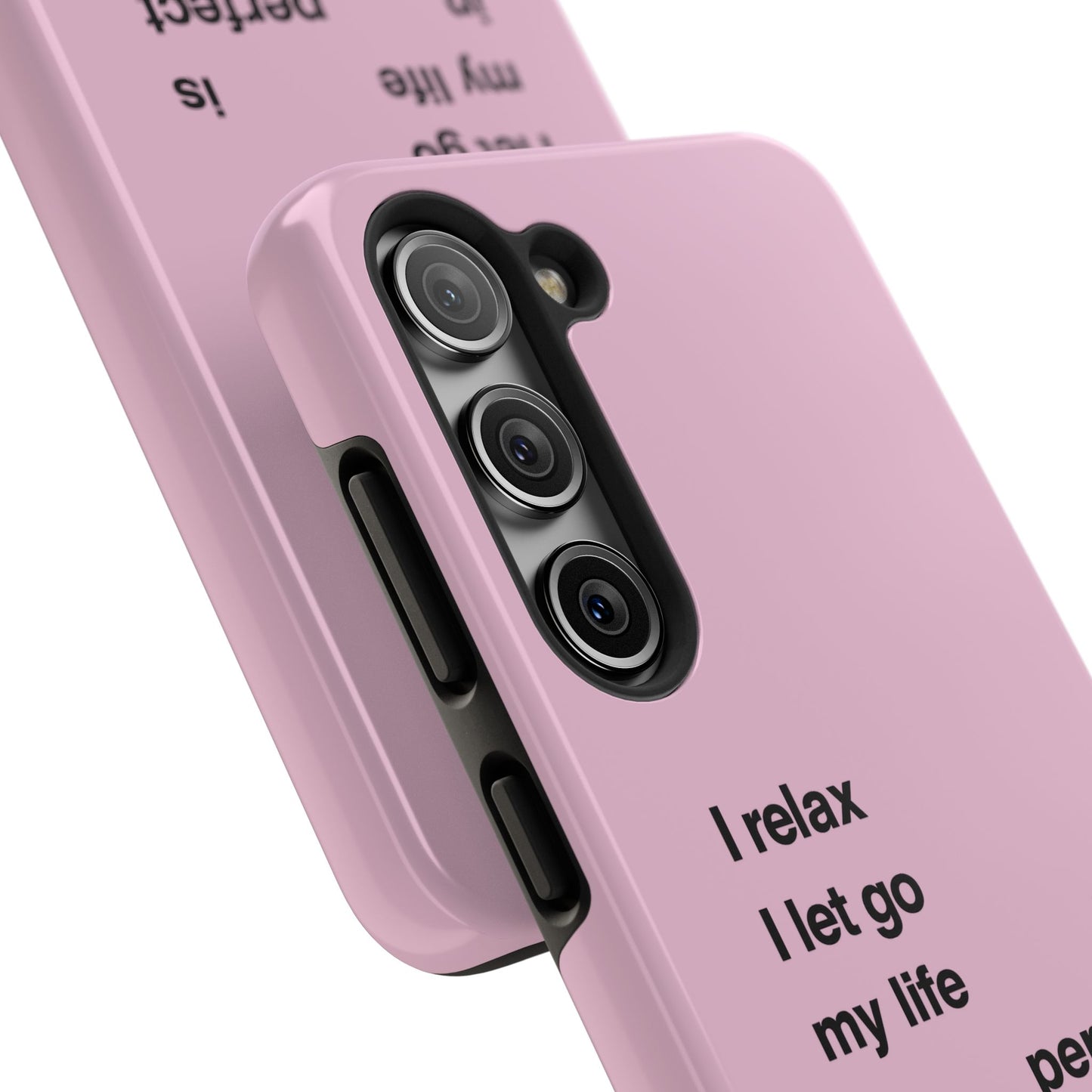 Pink Minimalist 'I relax I let go my life is in perfect flow'