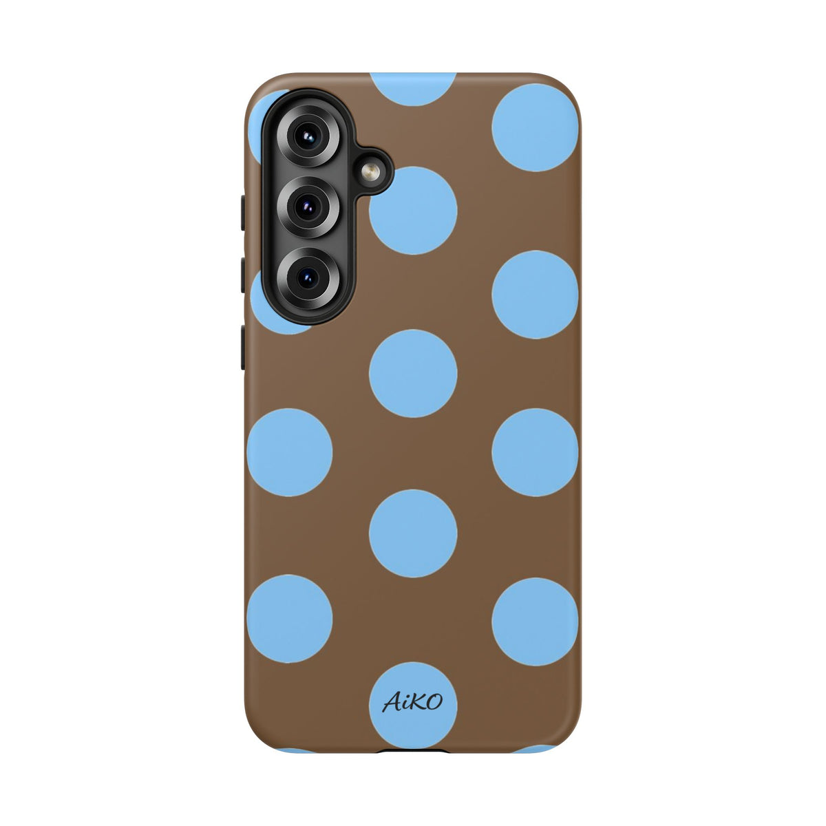 Polka Dots (Blue & Brown)