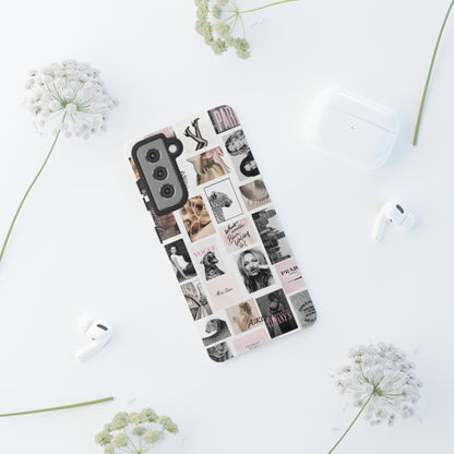 Fashion Collage Phone Case — Pink Vogue Magazine Aesthetic Tough Case