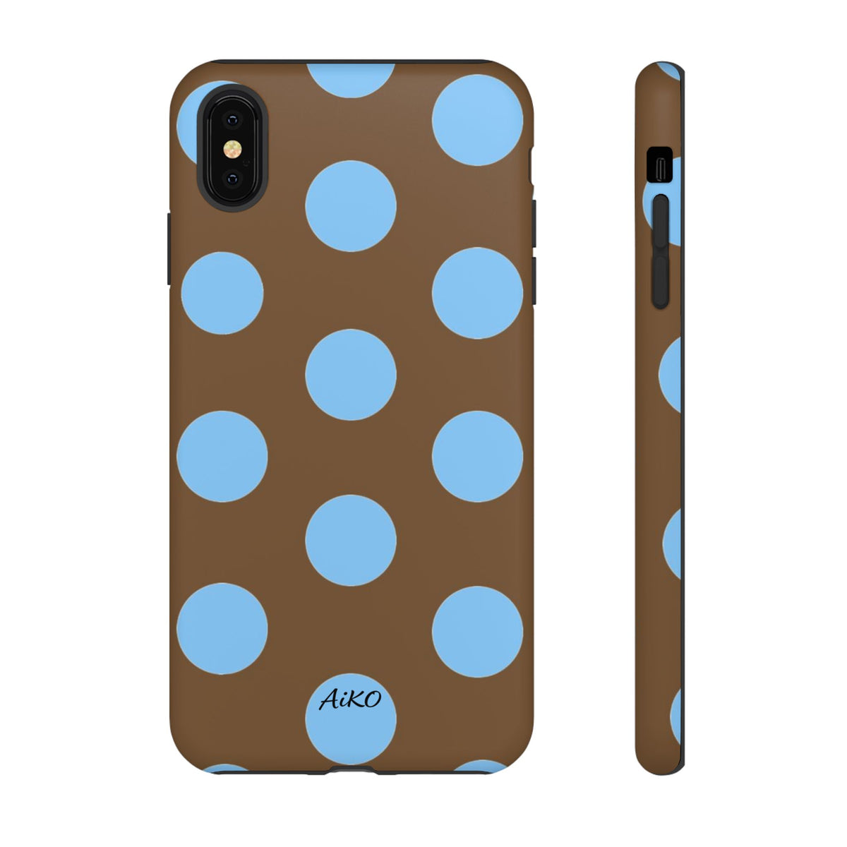 Polka Dots (Blue & Brown)