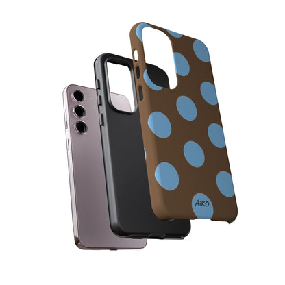 Polka Dots (Blue & Brown)