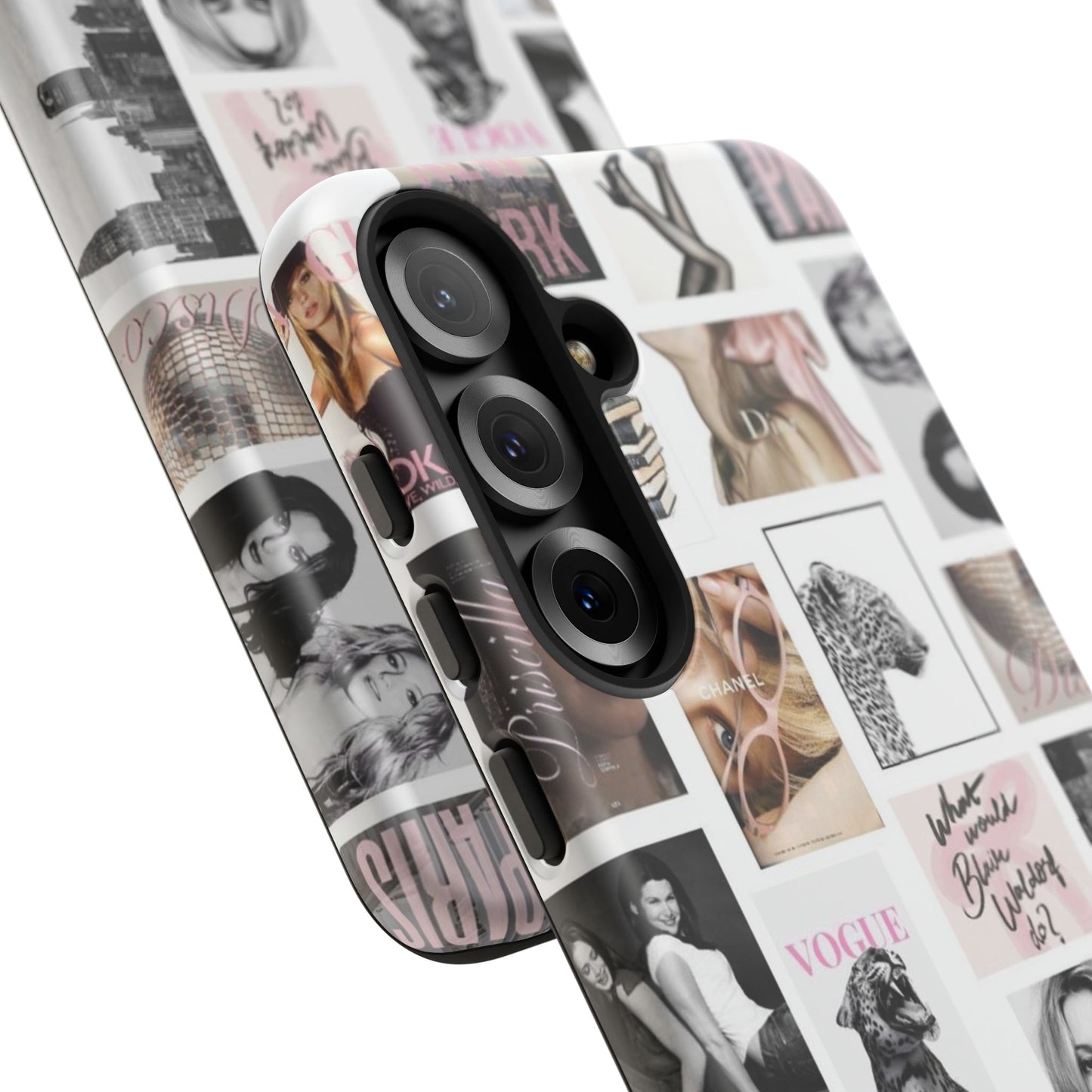Fashion Collage Phone Case — Pink Vogue Magazine Aesthetic Tough Case