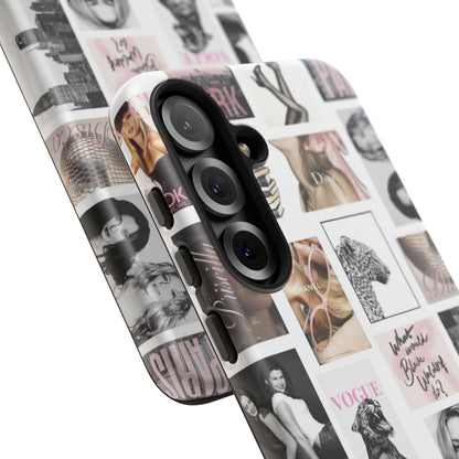 Fashion Collage Phone Case — Pink Vogue Magazine Aesthetic Tough Case