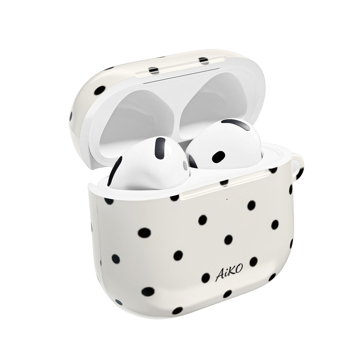 Polka Dot ( White and Black) AirPods Cases