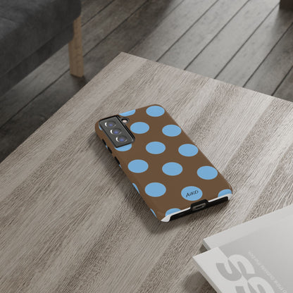 Polka Dots (Blue & Brown)