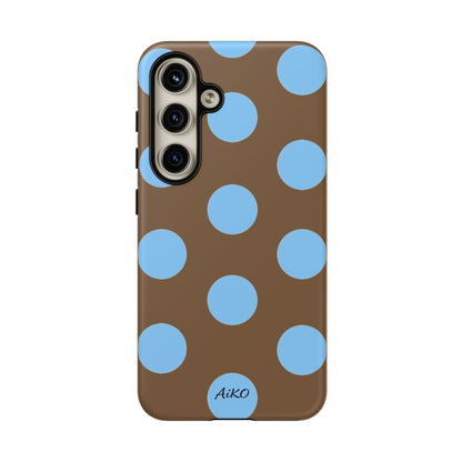 Polka Dots (Blue & Brown)
