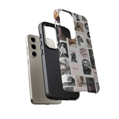 Fashion Collage Phone Case — Pink Vogue Magazine Aesthetic Tough Case