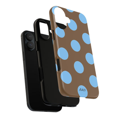 Polka Dots (Blue & Brown)