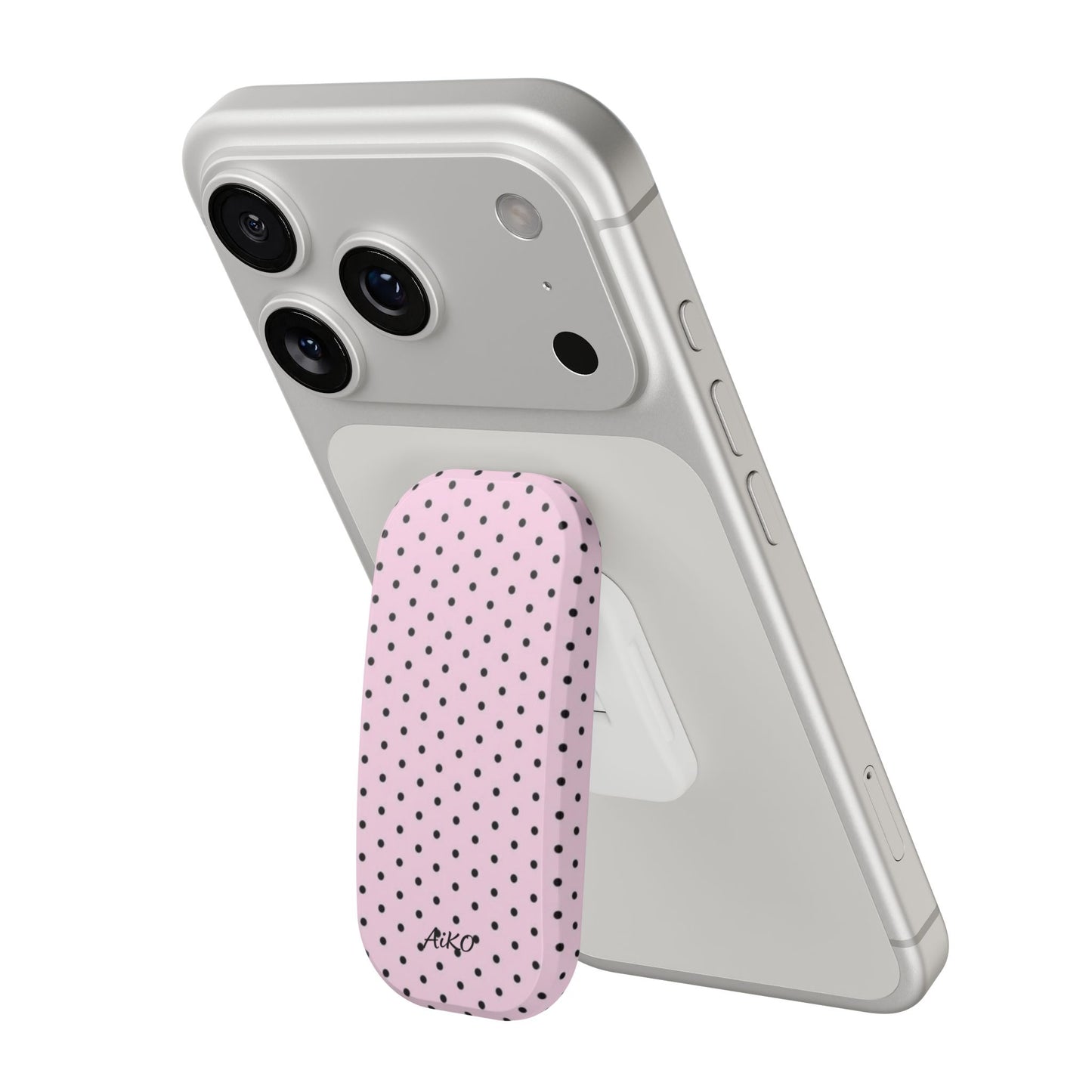 Baby Dots (Black and Pink) Phone Click-On Grip