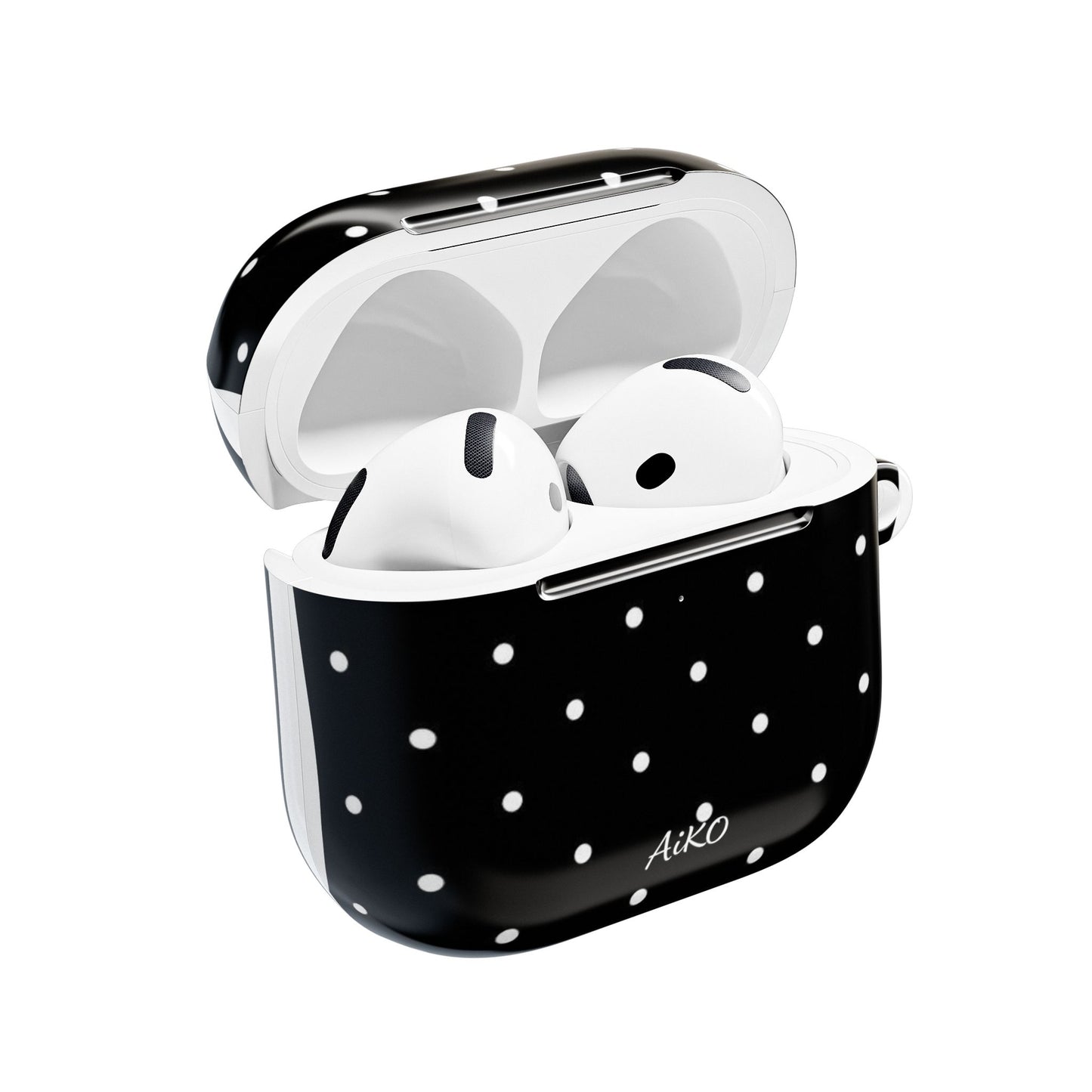 Polka Dot (Black and white) AirPods Cases
