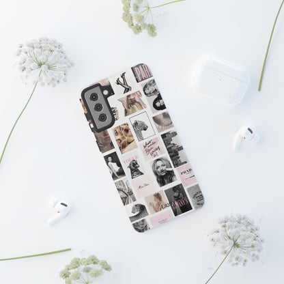 Fashion Collage Phone Case — Pink Vogue Magazine Aesthetic Tough Case