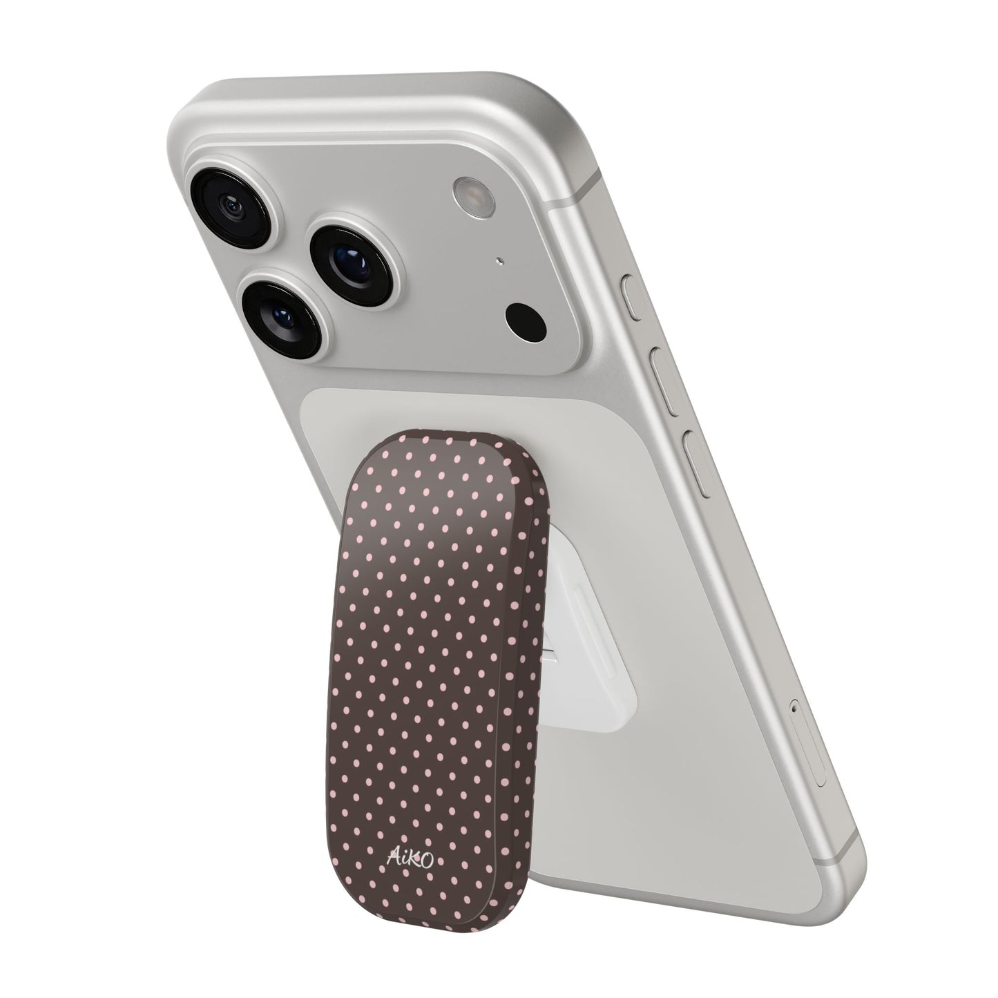 Baby Dots (Brown and Pink)-Click-On Grip