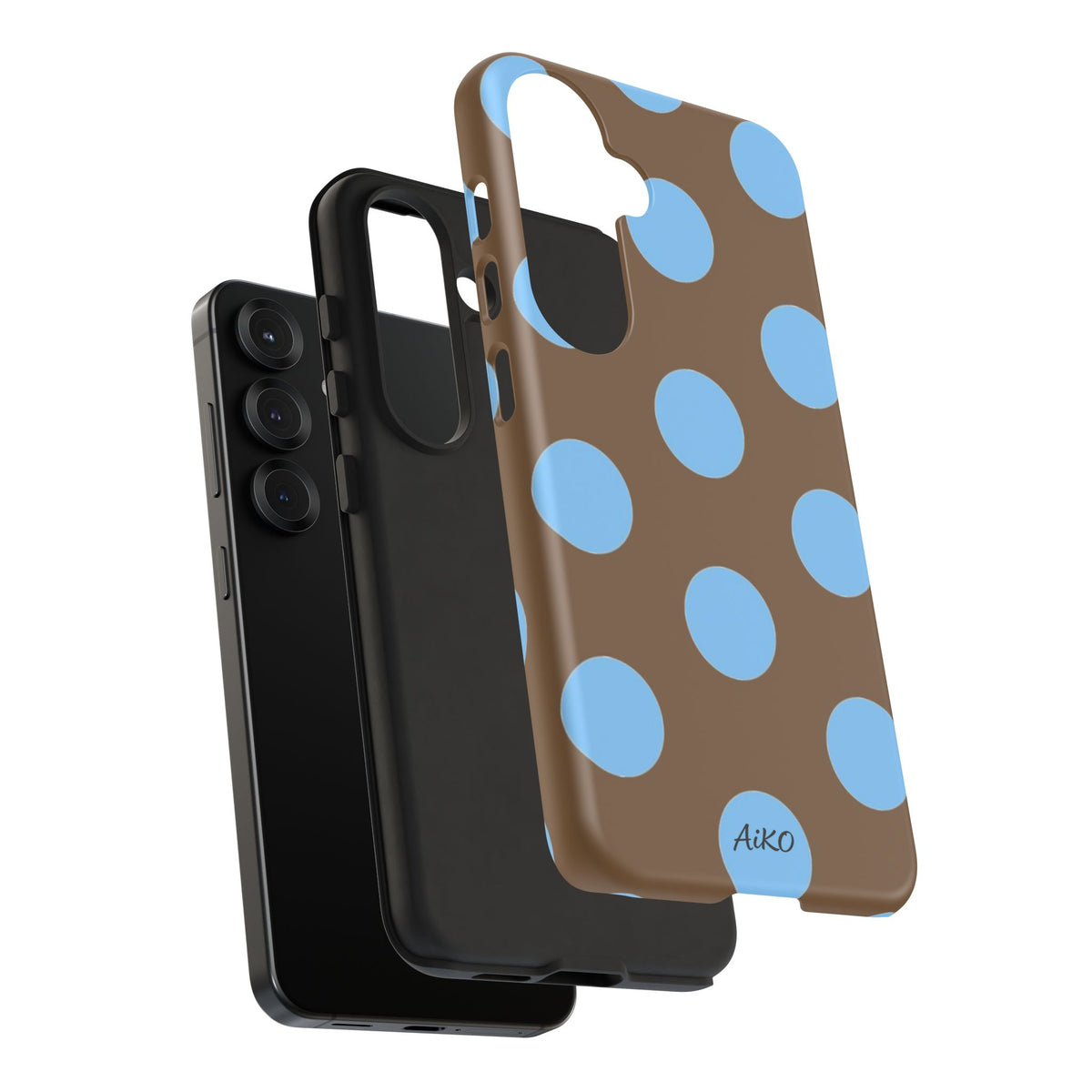 Polka Dots (Blue & Brown)
