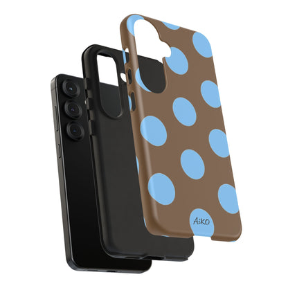 Polka Dots (Blue & Brown)