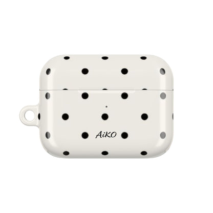 Polka Dot ( White and Black) AirPods Cases
