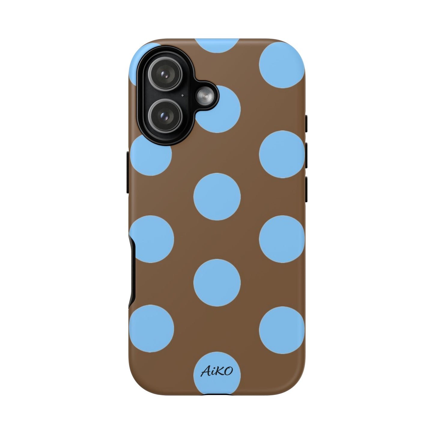 Polka Dots (Blue & Brown)