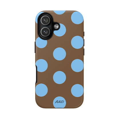Polka Dots (Blue & Brown)