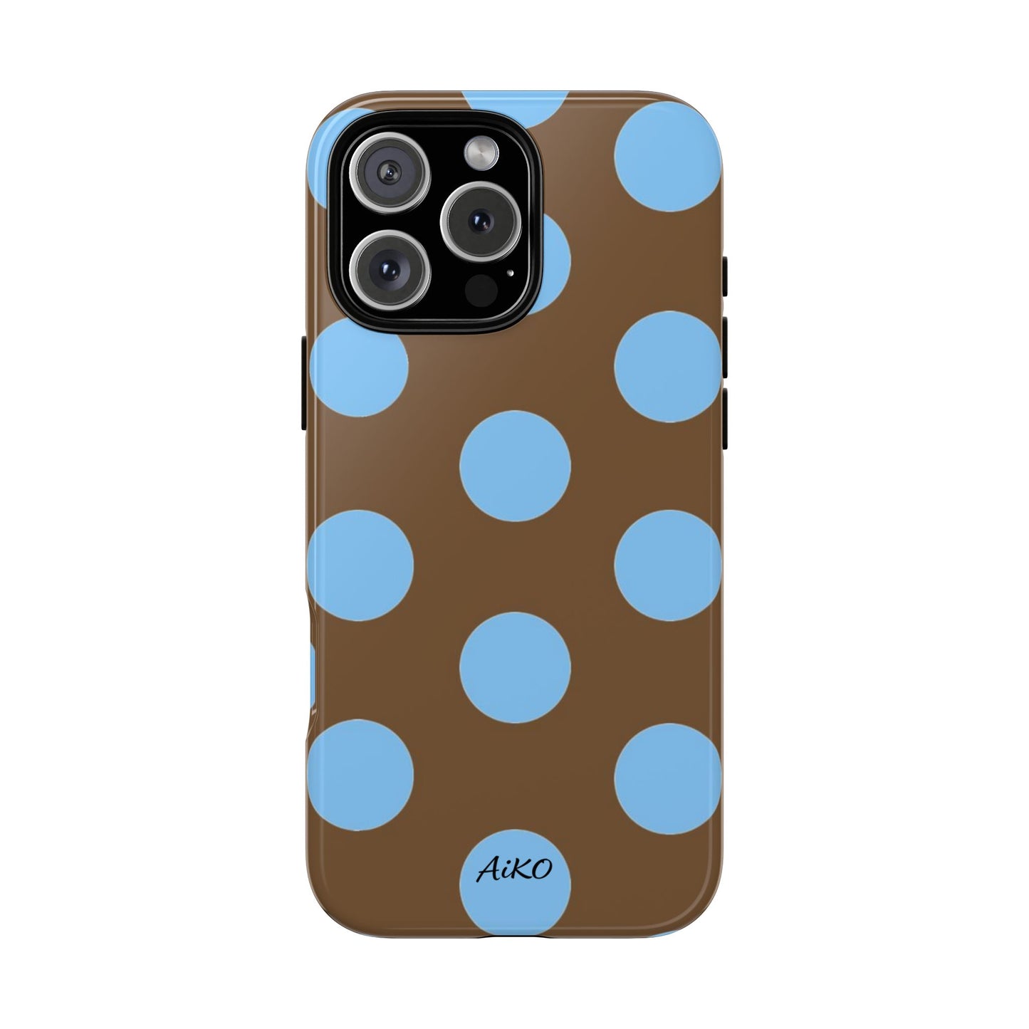 Polka Dots (Blue & Brown)