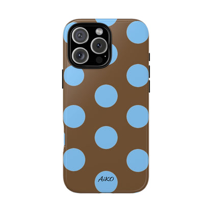Polka Dots (Blue & Brown)