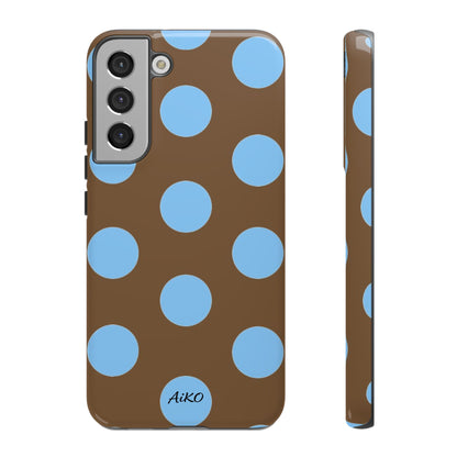 Polka Dots (Blue & Brown)
