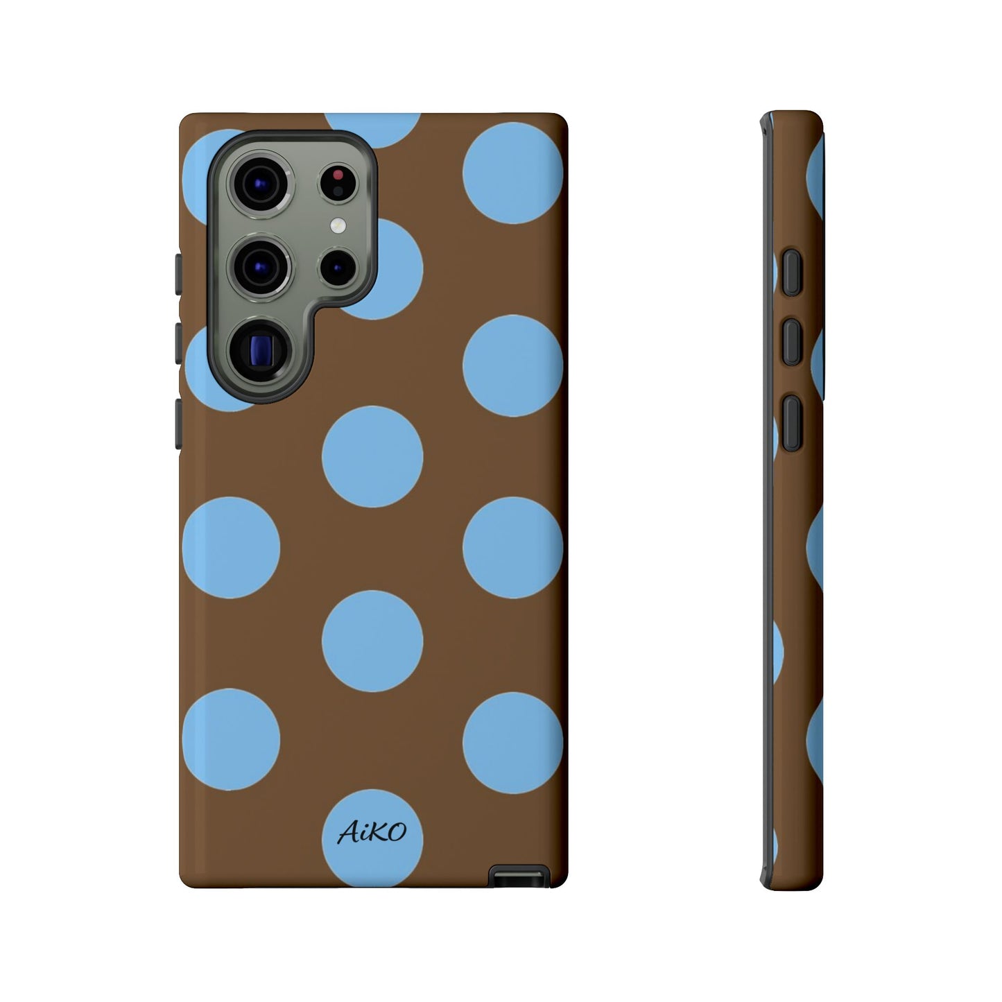 Polka Dots (Blue & Brown)