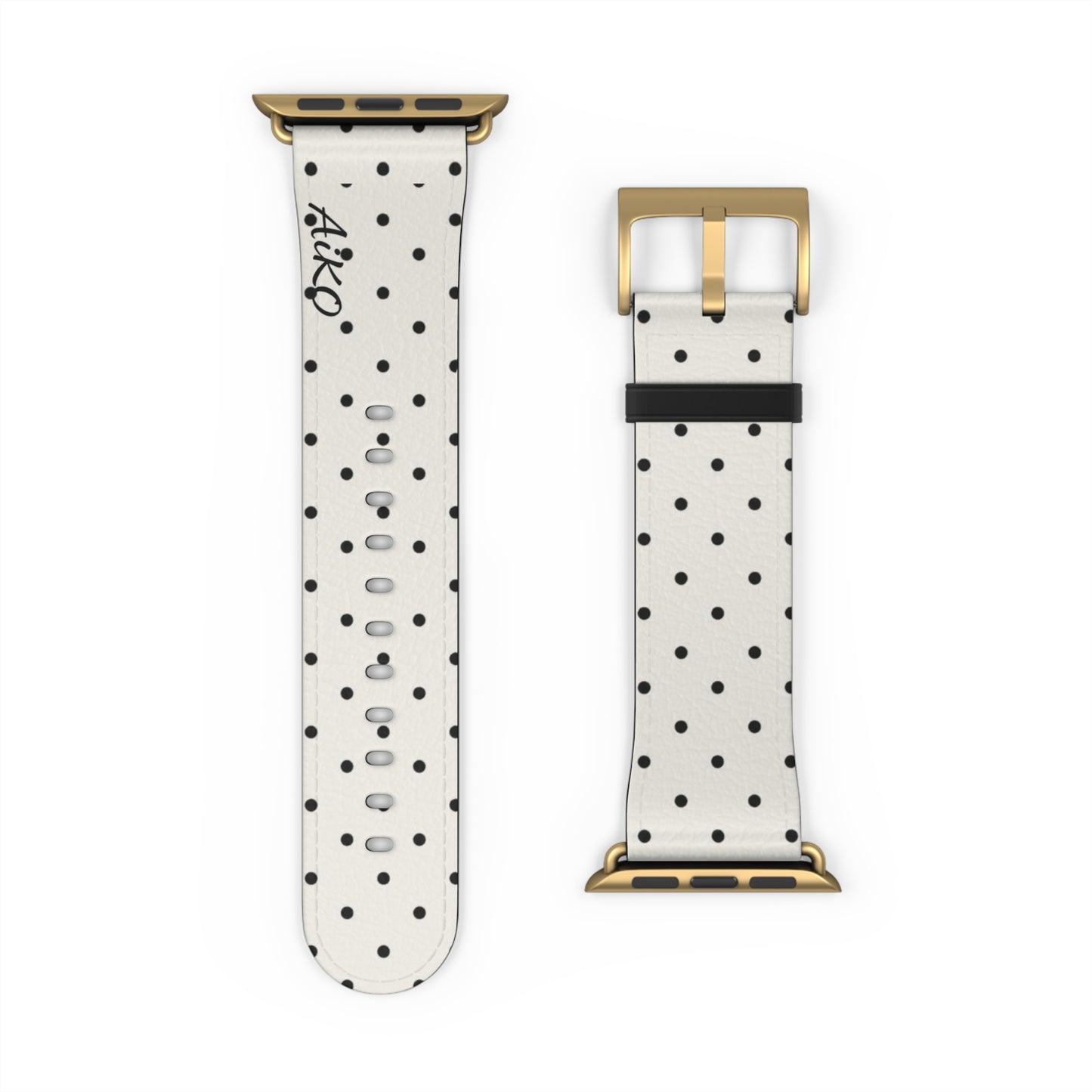 Polka Dot ( White and Black) Apple Watch Band