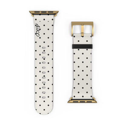 Polka Dot ( White and Black) Apple Watch Band