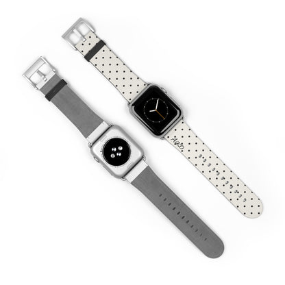 Polka Dot ( White and Black) Apple Watch Band